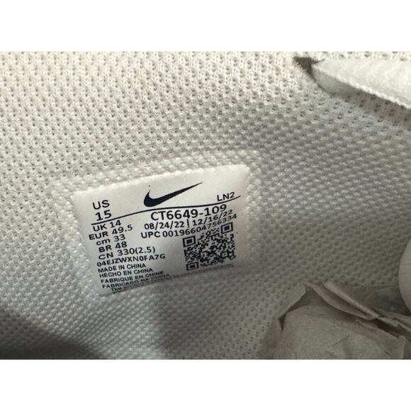 Nike Alpha Menace Pro 3 Mid Football Cleats Size 18 White/Blue CT6649-101 - Picture 5 of 5